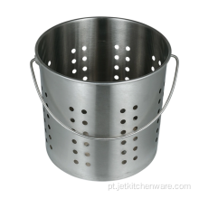 Bucket de aço inoxidável fácil de limpar